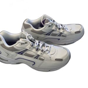 New Vionic Walker Sneakers purple and white plantar fasciitis shoes size 9.5